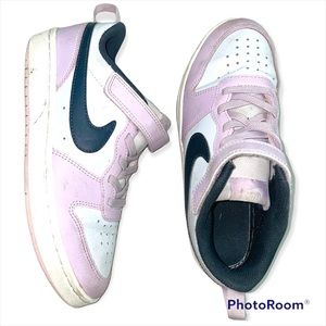 Nike Big Kid Purple and Black  Velcro top